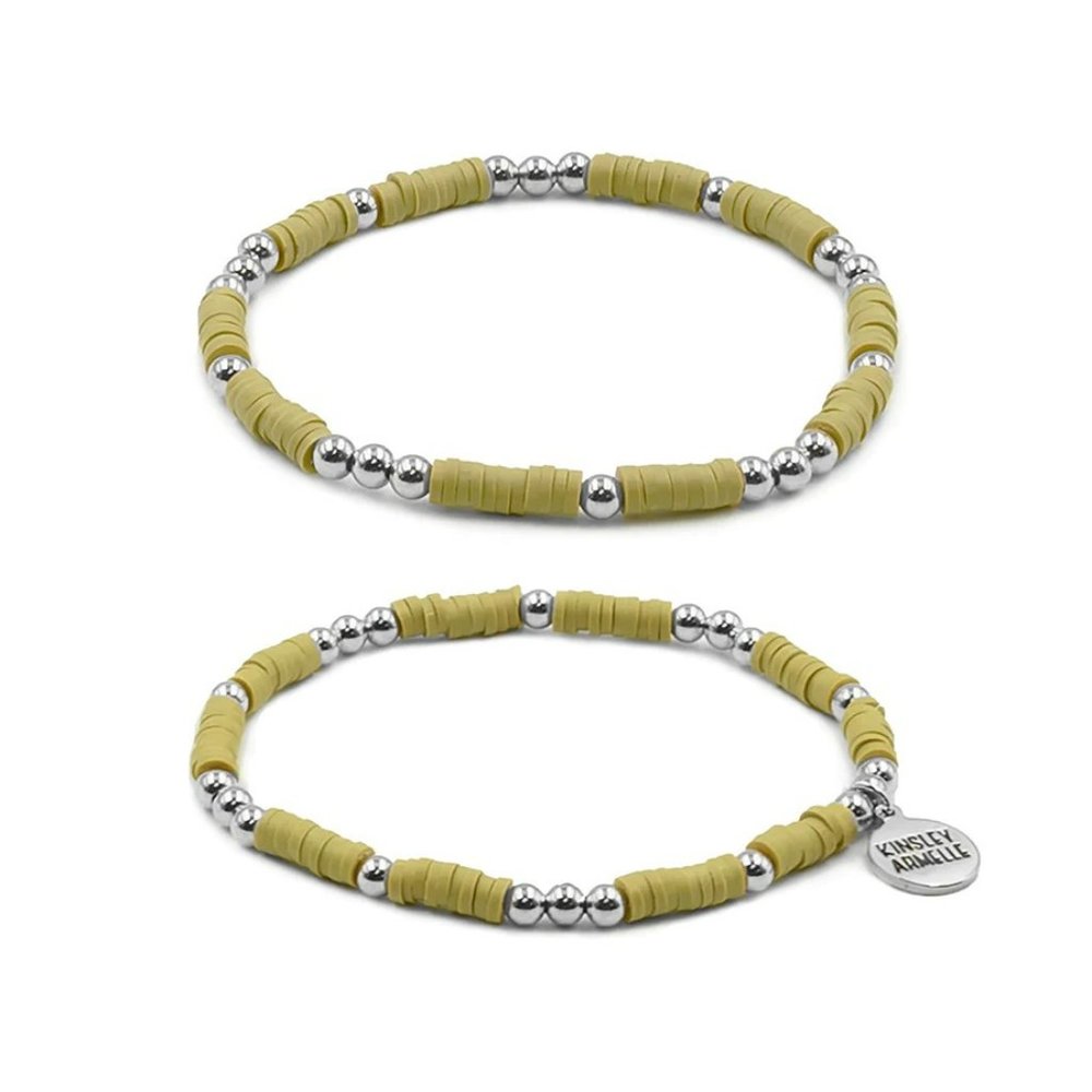 Thora Collection Silver Sprout Bracelet Set